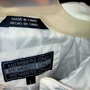 Vintage white size Large members only jacket 80s